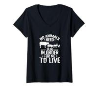 Women's No Animals Need to Die V-Neck T-Shirt