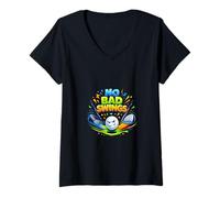 Women's No Bad Swings Golf Humor Fun Style V-Neck T-Shirt