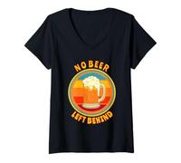 Womens No Beer Left Behind V-Neck T-Shirt