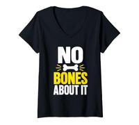 Women's No Bones About It Dog V-Neck T-Shirt