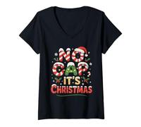 Womens No Cap It's Christmas Funny Slang V-Neck T-Shirt