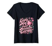 Women's No Coffee Equals Maximum Entropy V-Neck T-Shirt