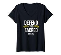 Womens No DAPL T Shirt Defend The Sacred Design V-Neck T-Shirt
