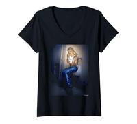 Womens No Doubt Gwen Stefani Just A Girl by Michael Grecco V-Neck T-Shirt