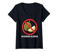 Womens NO Durian Allowed Thai Thailand Bangkok Chiang Mai KOH Samui V-Neck T-Shirt