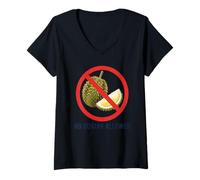 Womens NO Durian Allowed Thai Thailand Bangkok Chiang Mai KOH Samui V-Neck T-Shirt