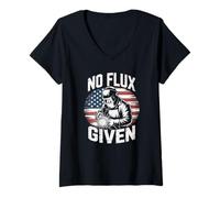 Women's No Flux Given for Apprentice and Professional Welders V-Neck T-Shirt