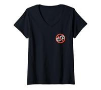 Women's No Ice Symbol Minimal Protest Graphic Design V-Neck T-Shirt