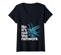 Womens No It's Not The Network Programmer Tech Joke |- V-Neck T-Shirt