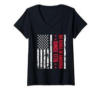 Womens No Kings In America Since 1776 Pro Democracy No Kings Men V-Neck T-Shirt
