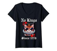 Womens No Kings In America Since 1776 We The People For Men Woman V-Neck T-Shirt