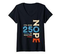 Women's No Kings March 2026 Protest Sign V-Neck T-Shirt