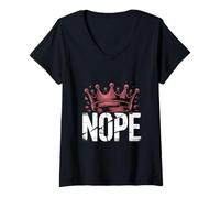 Womens No Kings Nope America Since 1776 USA Pro Democracy 4th July V-Neck T-Shirt