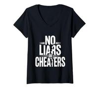 Womens No Liars Or Cheaters Honest Relationship - V-Neck T-Shirt