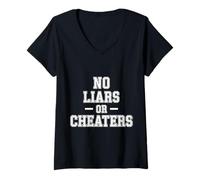 Womens No Liars Or Cheaters Honest Relationship |- V-Neck T-Shirt