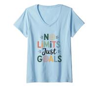 Womens No Limits, just Goals V-Neck T-Shirt