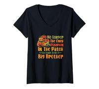 Womens No Longer Only Pumpkin In The Patch Big Brother Halloween V-Neck T-Shirt