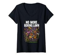 Women's No More Boring Lawn Pollinator Paradise V-Neck T-Shirt