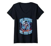 Women's No More Mr Nice Guy Funny Wolf Alpha Meme V-Neck T-Shirt