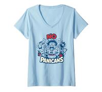 Women's No Panicans Funny Political Panican Panicking Republican V-Neck T-Shirt