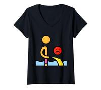 Womens No Peeing Do Not Pee Here V-Neck T-Shirt