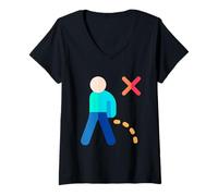 Womens No Peeing Do Not Pee Here V-Neck T-Shirt