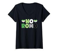 Womens No Romo Aromantic Sexuality LGBTQI Spectrum Awareness V-Neck T-Shirt