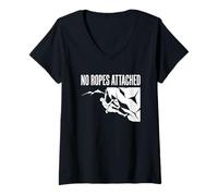 Women's No Ropes Attached Free Solo Rock Climbing V-Neck T-Shirt