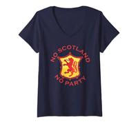 Womens No Scotland No Party Scottish V-Neck T-Shirt