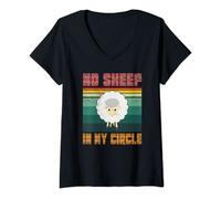 Womens No Sheep In My Circle Funny V-Neck T-Shirt