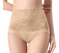Women's No Show Underwear High Waist Butt Lifting Panties Thongs Cotton Lace Funny Briefs Breathable Bikini Panties Solid Plus Size Stretch Tangas Sexy Underpants Soft