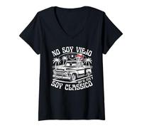 Womens No Soy Viejo Soy El Jefe Y Soy Classico Funny trendy V-Neck T-Shirt