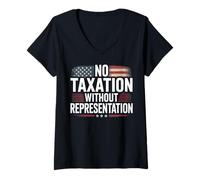 Women's No Taxation Without Representation V-Neck T-Shirt