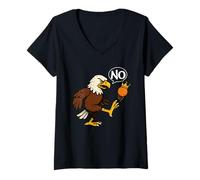 Womens No to Monarchy - Anti-Monarchy Statement Anti-Authoritarian V-Neck T-Shirt
