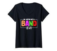 Women's No We're Not A Band Orchestra Teacher V-Neck T-Shirt