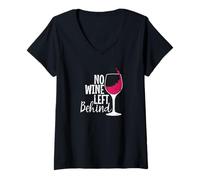 Women's No Wine Left Behind V-Neck T-Shirt
