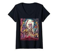 Women's Noah Vampire Christian Noahs Ark Spooky Scary Haunted Horror V-Neck T-Shirt