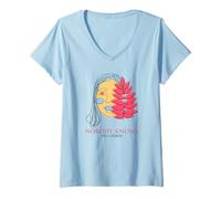 Womens Nobody Knows I'm A Lesbian (LGBTQ Gay Woman Graphic) V-Neck T-Shirt