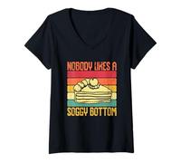 Womens Nobody Likes A Soggy Bottom Baking V-Neck T-Shirt