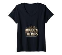 Women's Nobody Sees The Reps Investor Mindset V-Neck T-Shirt