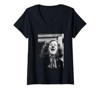 Womens Noddy Holder Slade Cum On Feel The Noise Singer 1976 V-Neck T-Shirt