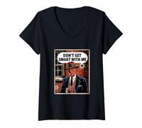 Womens Noir Crime Quote Comic Strip Style V-Neck T-Shirt