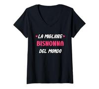Womens Nome Bisnonna La migliore Bisnonna V-Neck T-Shirt