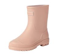 Women's Non-Slip Aqua Shoes, Waterproof Half Height Wellington Boots, Fashionable Comfortable Slip-On Boots, Windproof, Abrasion-Resistant Wellington Boots, Outdoor Mud Garden Boots, Suitable for