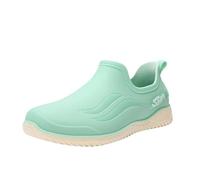 Women's Non-Slip Wellington Boots, Breathable Barefoot Rain Boots, Waterproof Wellington Boots, Comfortable Short Boots, for Garden, Fishing & Outdoor, Suitable for Rainy Day, Slippery Floor, Green, 5