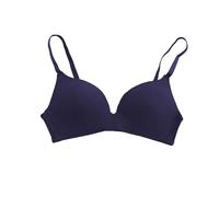 Women's Non Wired Comfort Bras Impact Support Soft Underwear Adjustable Spaghetti Straps Brassiere Seamless Wireless Bra Backless Sexy Minimizer Bras for Everyday Wear Blue