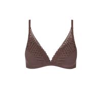 Women's non-wired triangle padded bra Lisca Maxine Marron 85A