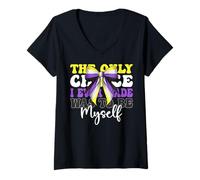 Womens Nonbinary Flag Girl Only Choice I Ever Made Was To Be Myself V-Neck T-Shirt