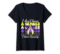 Womens Nonbinary Flag Pride Girl I Don't Have Gender I Have Anxiety V-Neck T-Shirt
