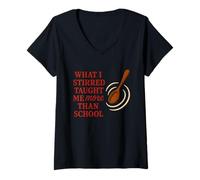 Womens Nonna Trained Cook Italian Grandma Sunday Sauce Kitchen Tee V-Neck T-Shirt
